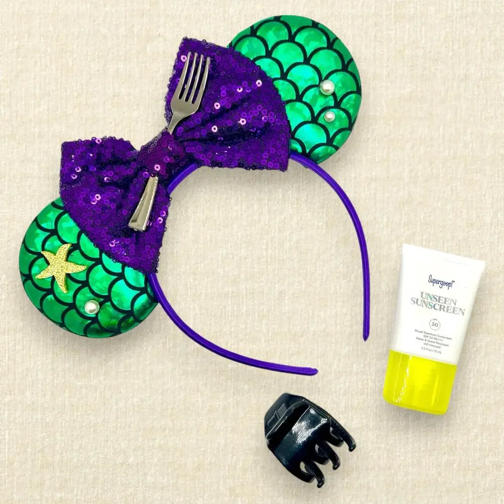Ariel Little Mermaid Minnie Ears | Disney-Inspired Princess Mouse Ears